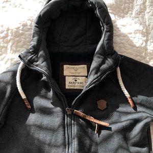 Naketano dark grey zip up hoodie